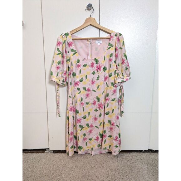 NWOT LPA Revolve Floral Hibiscus Flower Print Serafina Dress Sz L - Picture 4 of 10
